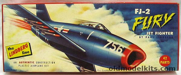 Lindberg 1/48 FJ-2 Fury Jet Fighter, 516-98 plastic model kit